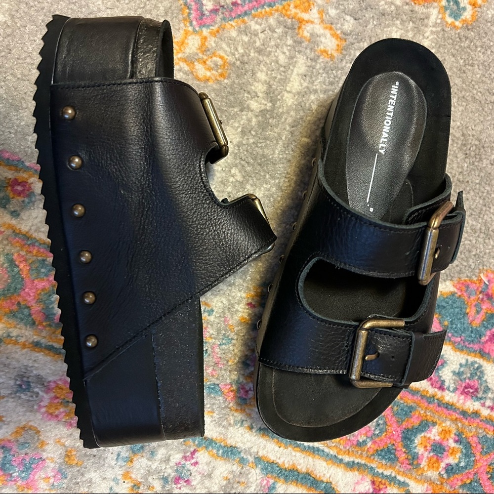 Intentionally Blank Platform Sandal